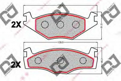 DJ PARTS bp2103 -  Комплект тормозных колодок, дисковый тормоз